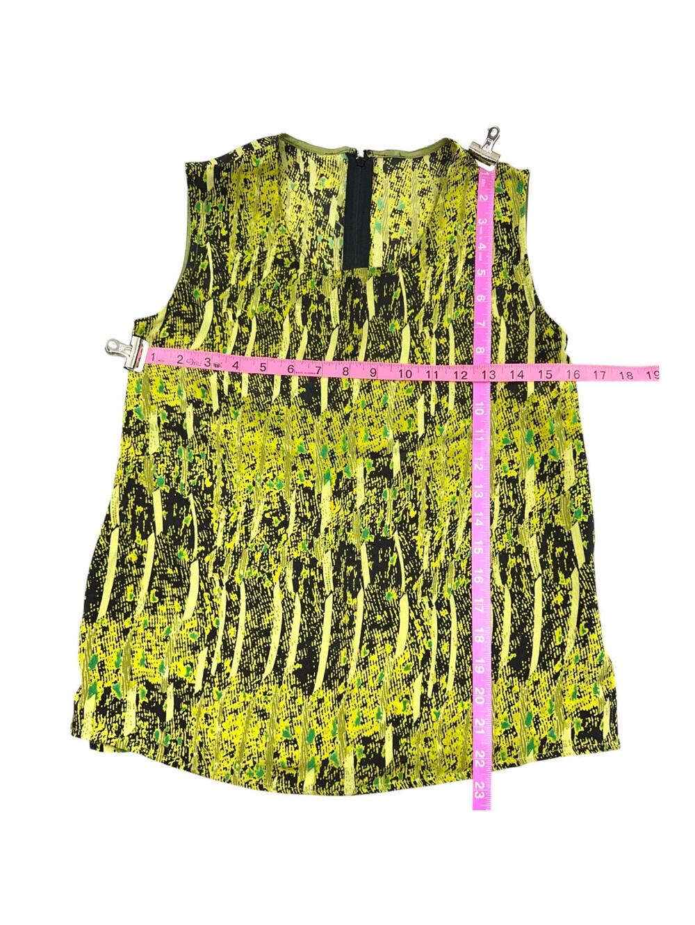 Designer Raffinalla Neon Wasabi Abstract Print Top - Picture 5 of 6